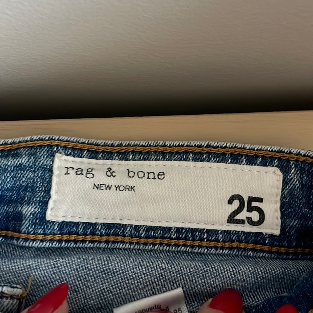 Rag and Bone Nina high rise ankle skinny size 25.